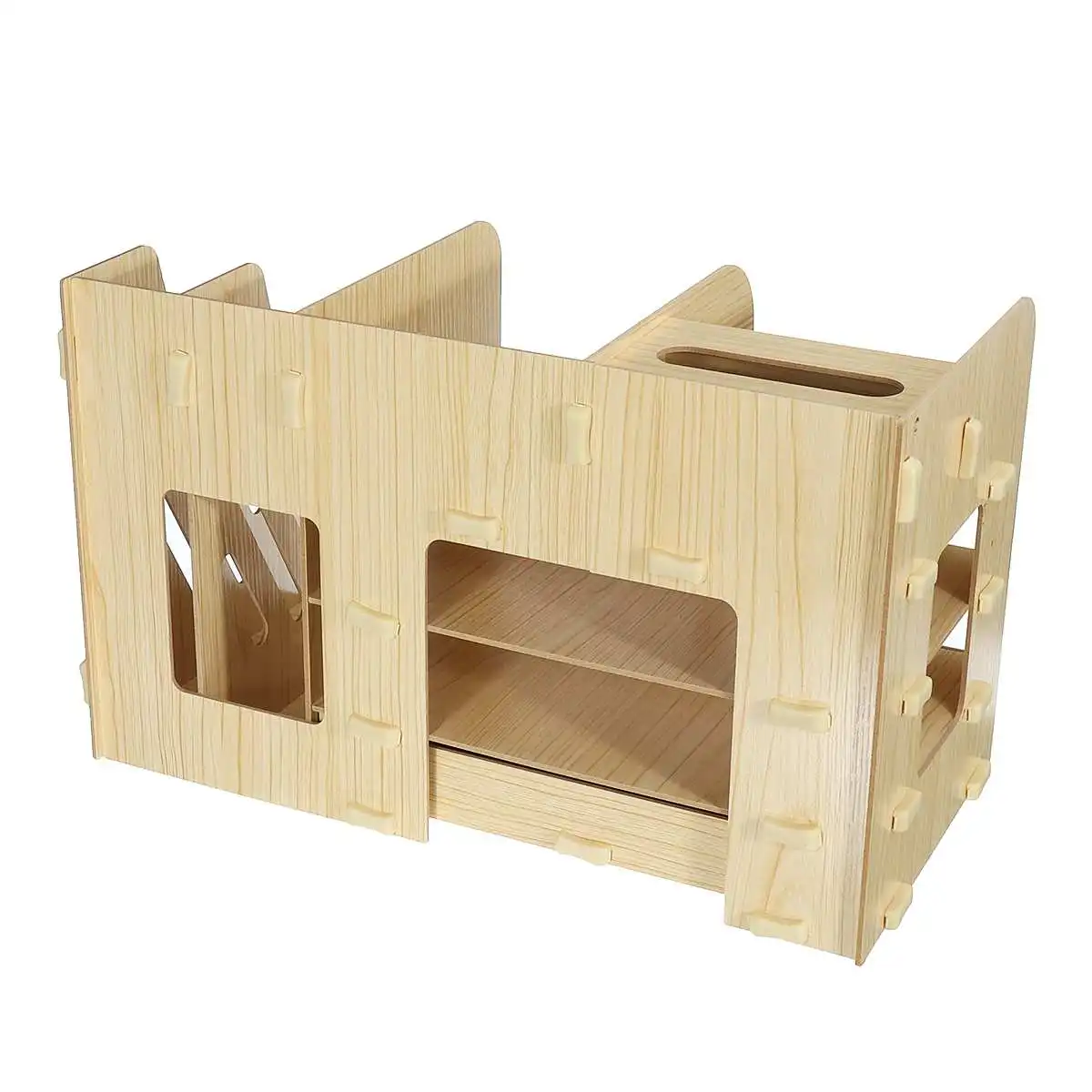 Настольный органайзер настольный для файлов держатель деревянный компактный