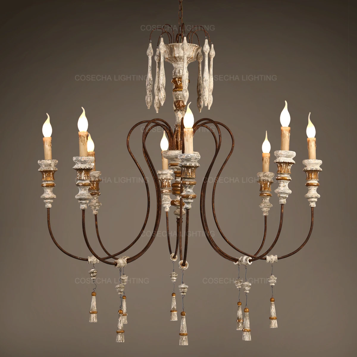 Деревенский фойе люстры Ретро освещение в спальне промышленный Кантри стиль