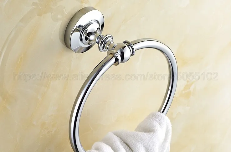 Полированный хромированный настенный держатель для полотенец банных аксессуары