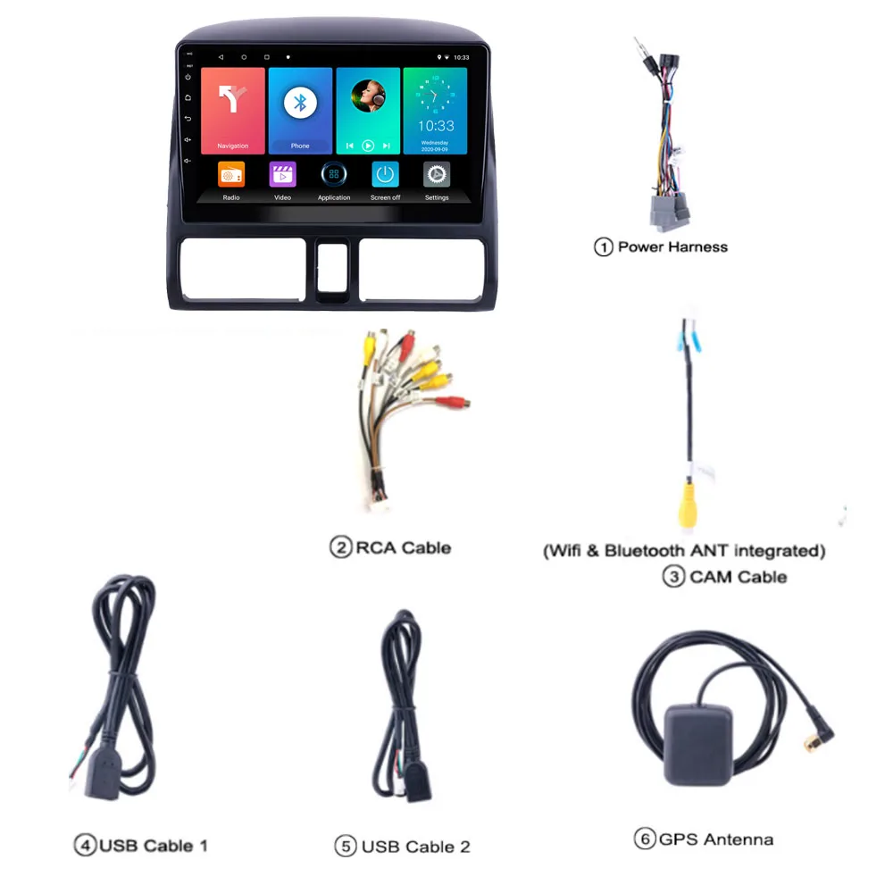 

Android 8.1 Auto Radio navigation stereo wifi gps For Honda CRV CR-V 2001-2006 Car Radio Multimedia Player 2 din 9"