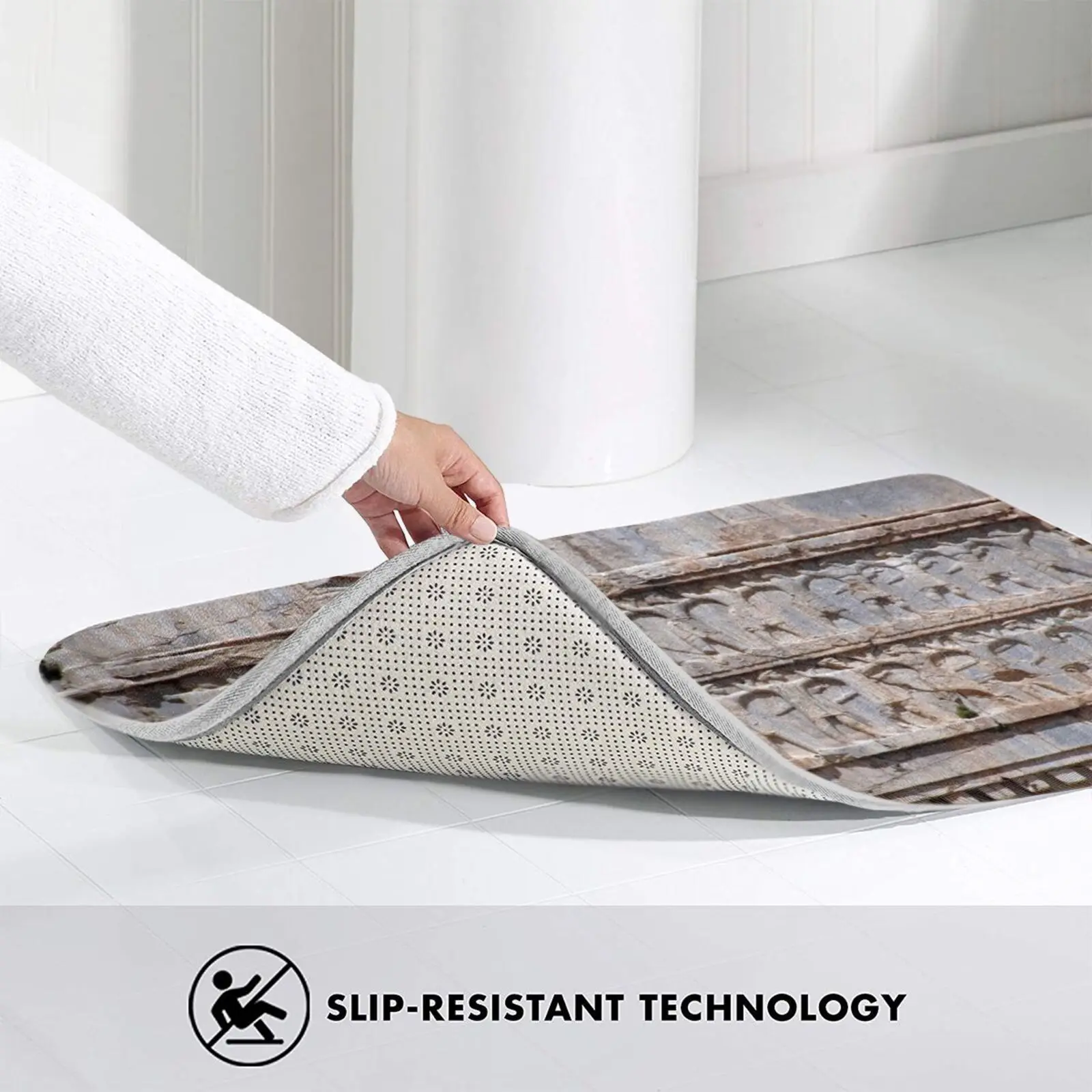 Персидский коврик для входной двери с гравировкой гробницы Персия Иран ванной Rem