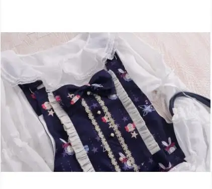 Милая блузка принцессы в стиле Лолиты Японская милая мягкая прозрачная