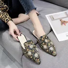 Женские туфли с вышивкой DEAT, повседневные туфли с острым носком, без застежки, модель SJ607 на весну и лето, 2022