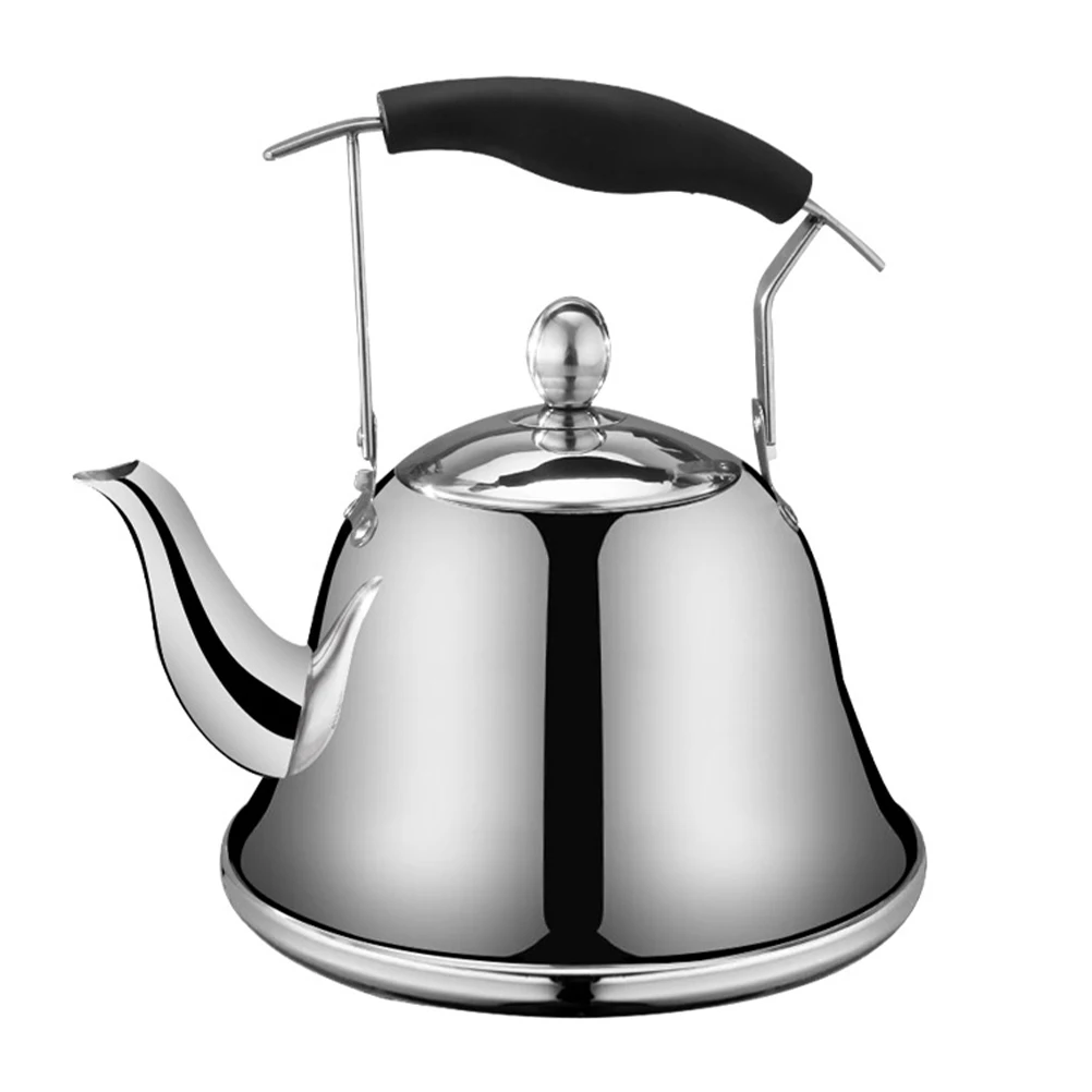 1 шт. прочный практичный Портативный воды чайник Нержавеющая сталь со свистком