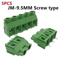 5pcs jm950 2p3p can be spliced 9 5mm green terminal block high current 30a in line welding plate screw kf950