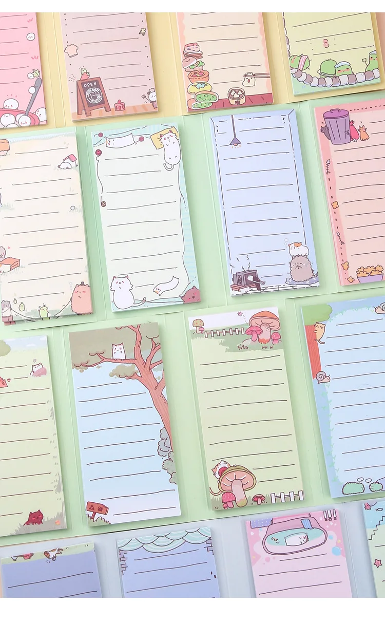 Kawaii мультфильм Животные блокнот милый канцелярский дневник Diy Липкие заметки 4 складной портативный Блокнот Школьные офисные поставки Papeleria