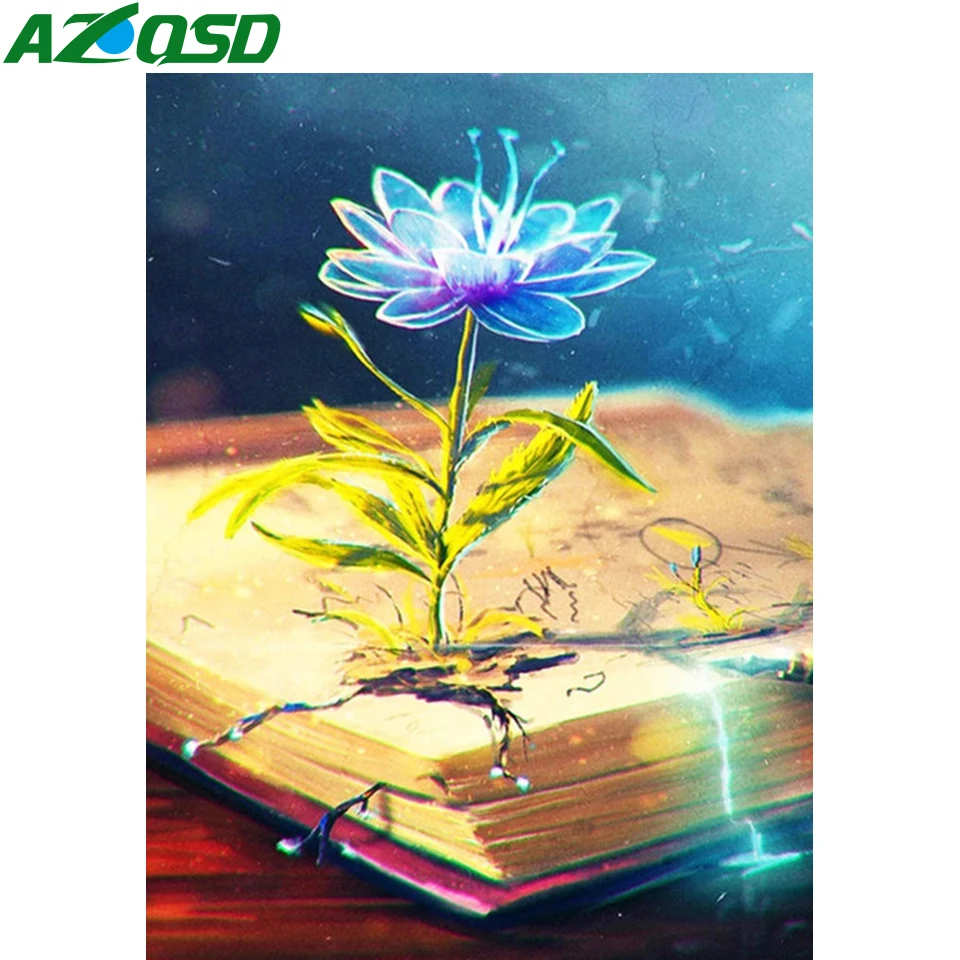 

AZQSD Алмазная картина 5d цветок фантазия Алмазная книга-вышивка пейзаж ручной работы Домашний Декор Картина Стразы