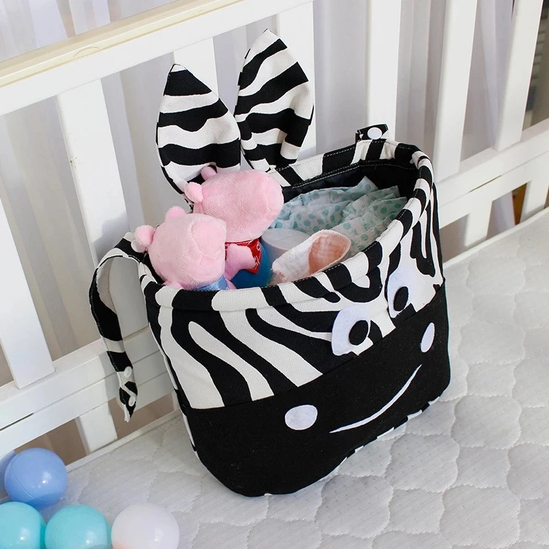 

Baby Diaper Organizer Toy Diaper Pocket Bedding Set Zebra Infant Multi-Function Storage Bag Newborn Baby Crib Hanging Small Bag