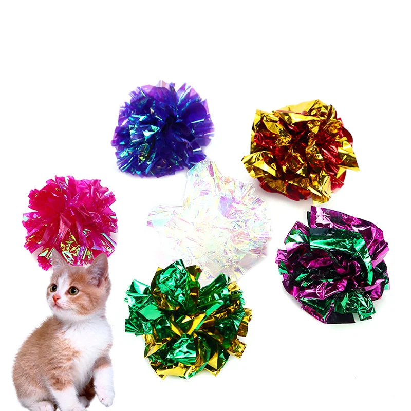 

Pet Toys Cat Toy New Pattern A Cat Ringing Paper Ball The Ball Crystal Flowers The Balls Pet Toys Christmas