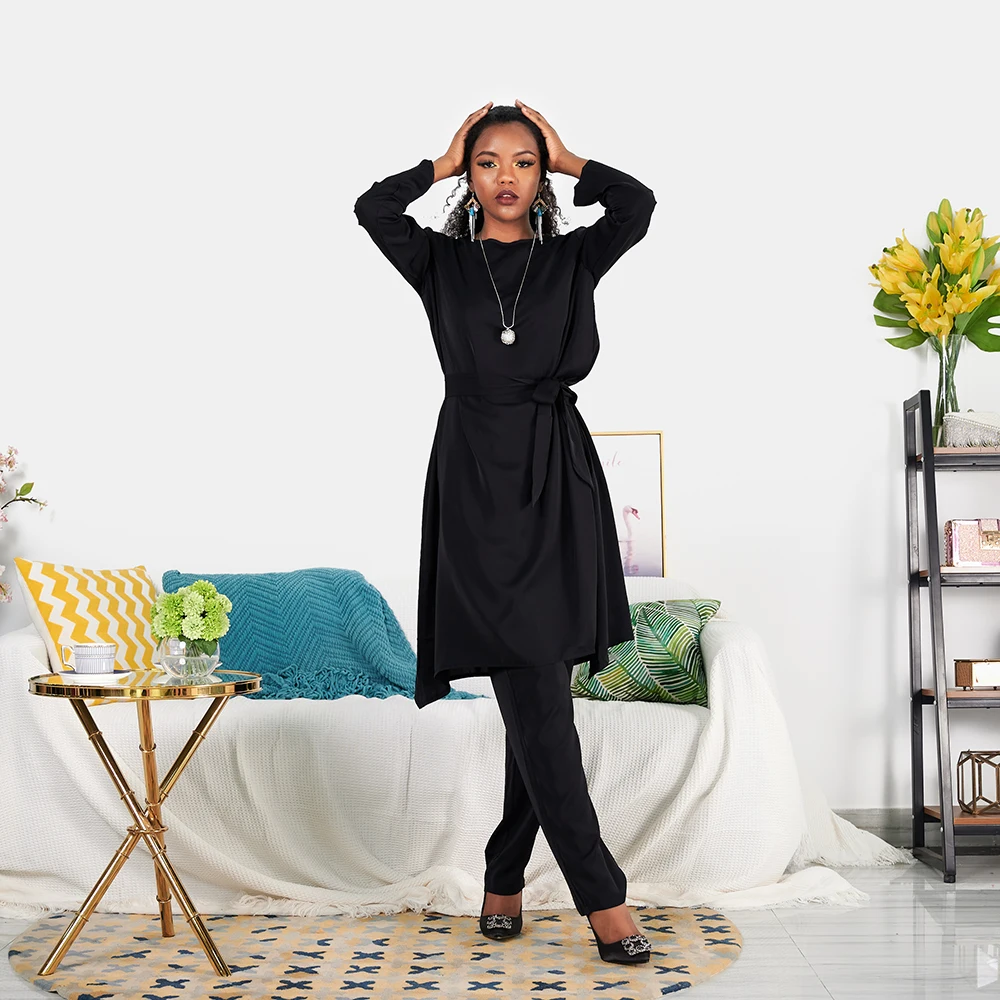 

African Muslim Women 2 Piece Set South Africa Dubai Abaya Musulman Ensembles Dress Muslim Sets African Dresses European Clothing