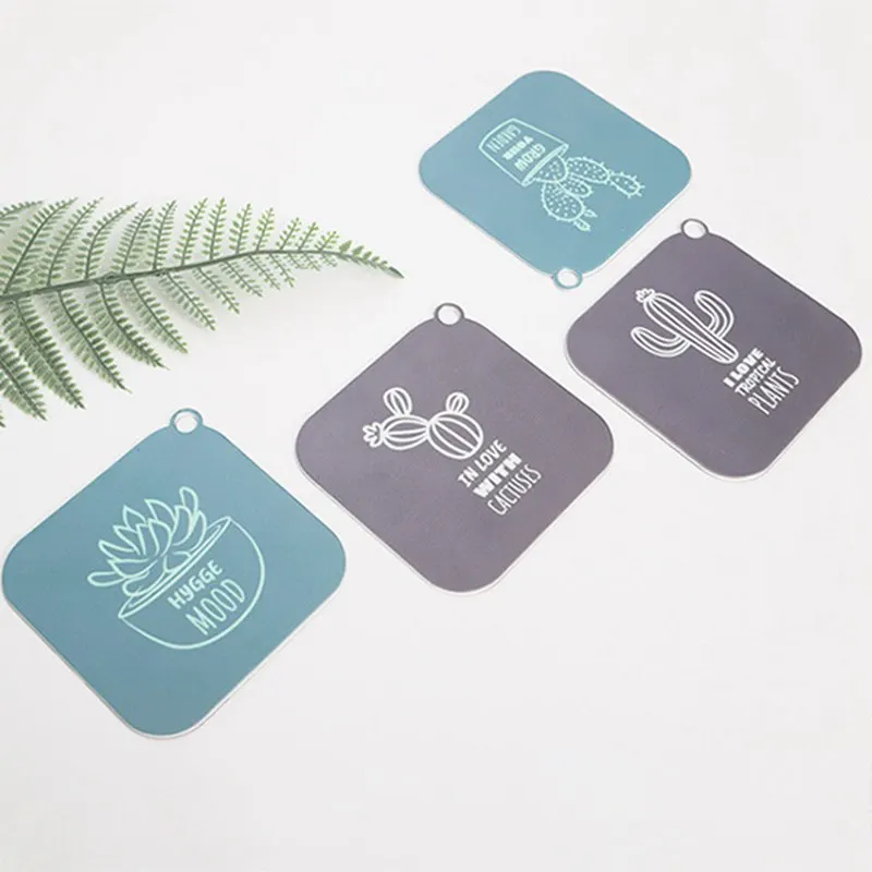 

Cartoon Cactus Coaster Modern Simple PVC Placemat Soft Insulation Pad Desktop Coaster Kitchen Accessories 2021