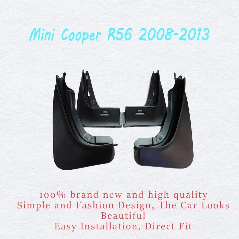 For Mini Cooper R56 2008-2013 coopers Mud Flaps Mudguards Splash Guards Mudflaps Car Fenders accessories Front Rear 4 Pcs/Set | Автомобили