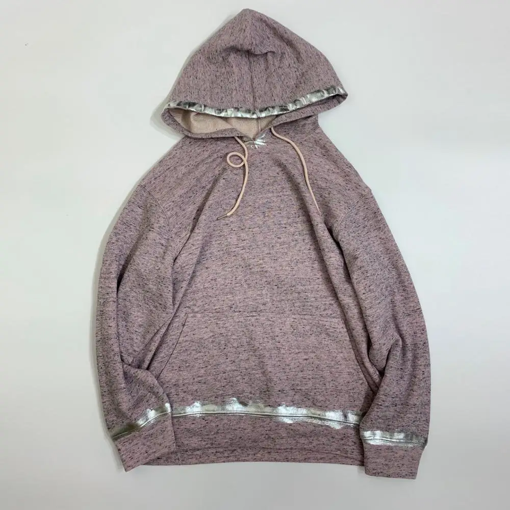 Женские толстовки с капюшоном розовые фиолетовые Повседневные пуловеры длинным