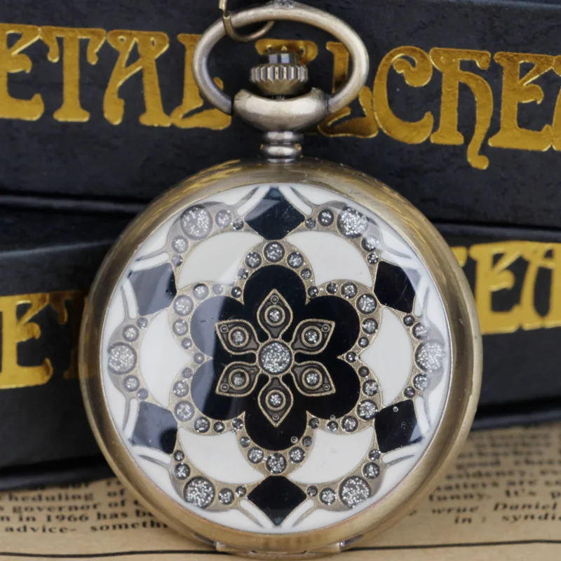 

Винтажные элегантные кварцевые карманные часы с белым нефритом И цветком сливы, женское ожерелье с подвеской, подарок