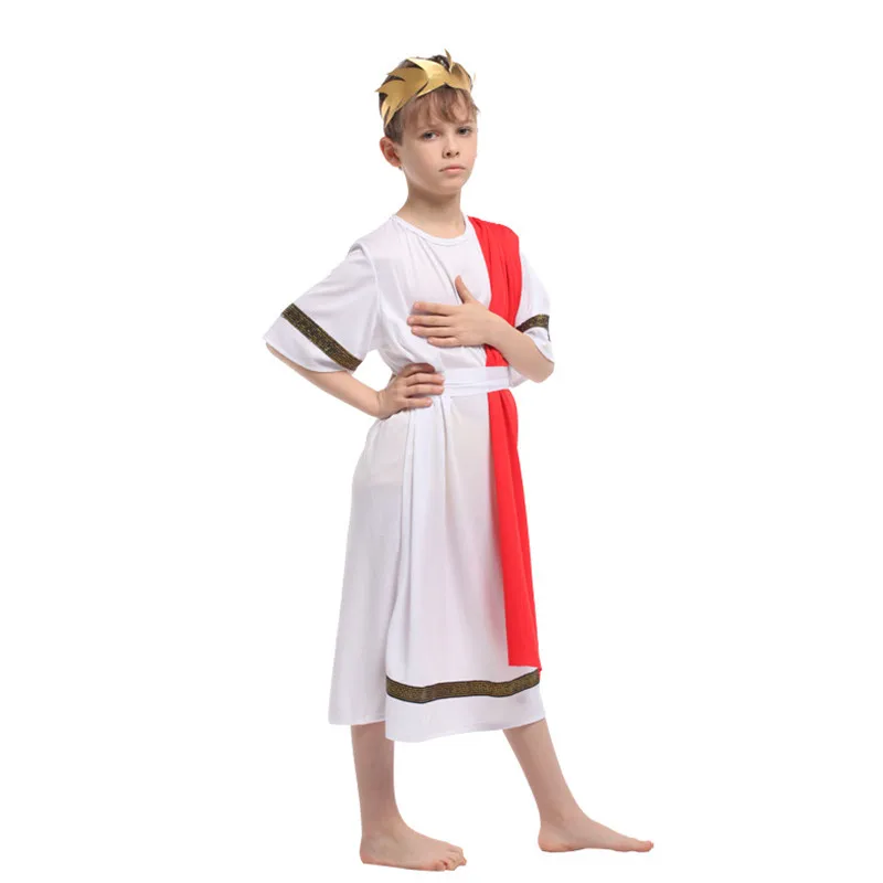 M-XL костюмы древнегреческого короля на Хэллоуин для мальчиков детей карнавальный