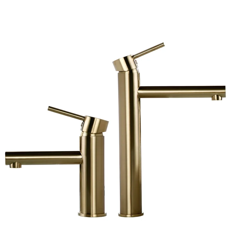 

Brushed Gold Faucet Cold Hot Mixer Water Lavamanos Tap Shampoo Basin Faucets Washbasin Torneiras Bathroom Sink Faucet