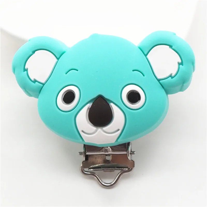 Turquoise Chengkai 10 шт. силиконовые автомобильные клипсы DIY детская кошка мышь Соска с животным Прорезыватель зубов, пустышка для младенца ювелирные изделия игрушки аксессуары - Цвет: Turquoise