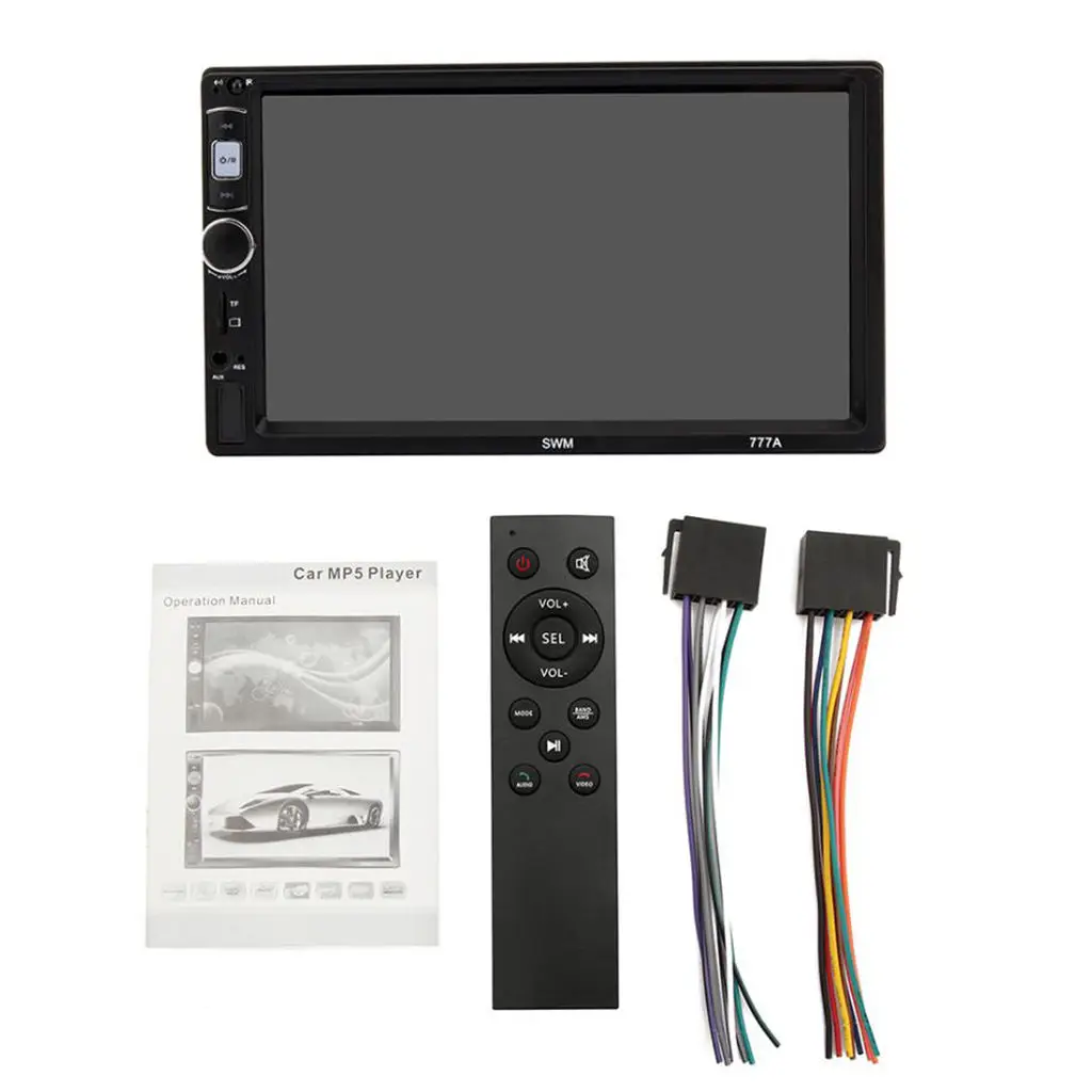 

7-дюймовый 2DIN автомобильный MP5 плеер Bluetooth MP3/MP4/аудио/видео/USB задний вид 777A