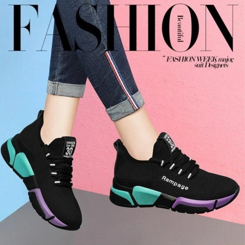 Новинка Женская обувь для бега дышащая Спортивная Летние сетчатые кроссовки