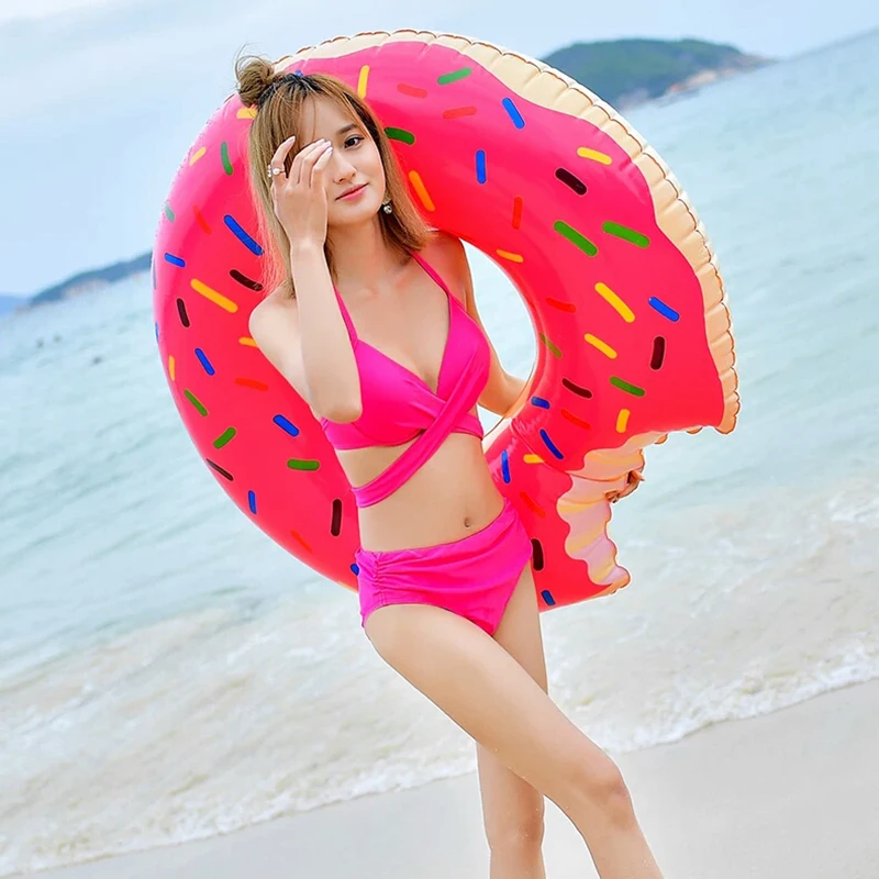 

1Pcs HOT Swimming Circle Beach Adult Kids New Float Water Party Toys Donut Inflatable