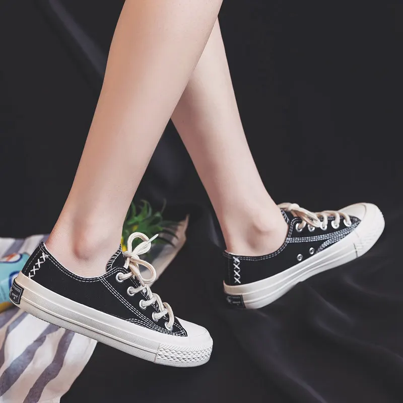 Женские парусиновые туфли красные на толстой подошве весна лето 2020|Женские