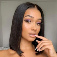 aimeya black wig bob wigs bone straight human hair wig 13x6 hd lace frontal brazilian virgin hair natural hair transparent lace