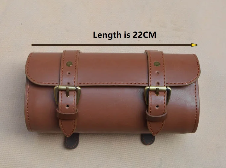 

Retro Bicycle Leather Saddle Tail Bag Seat Bag Tool Bag Road Bike Mountain Bike With Enlarged Hard Beam Bag