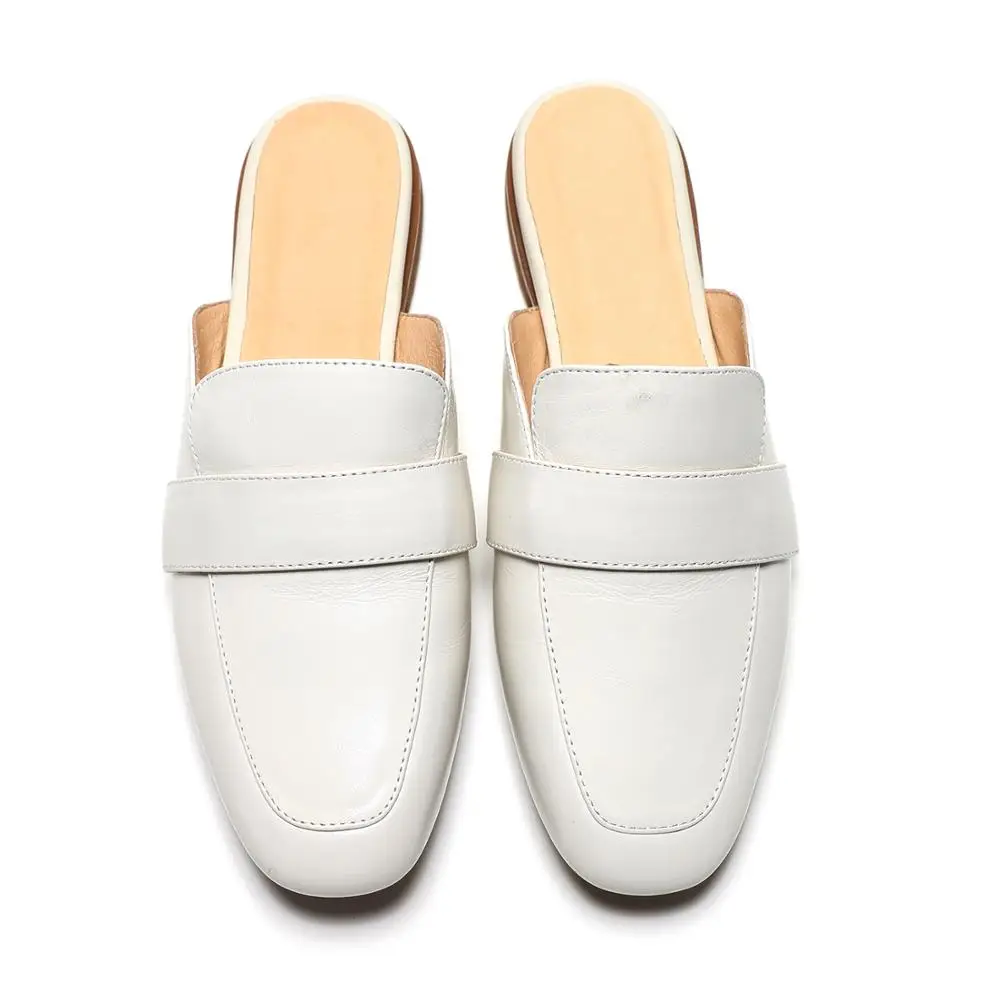 2020 Бесплатная доставка Модные женские мюли ручной работы из натуральной кожи