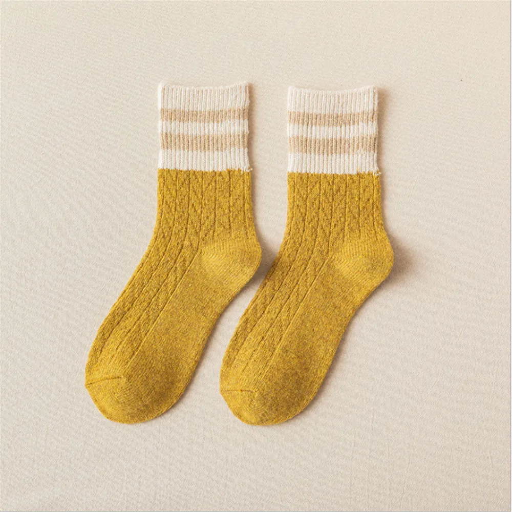 Новые носки женские зимние шерстяные корейские колледжские уличные модные