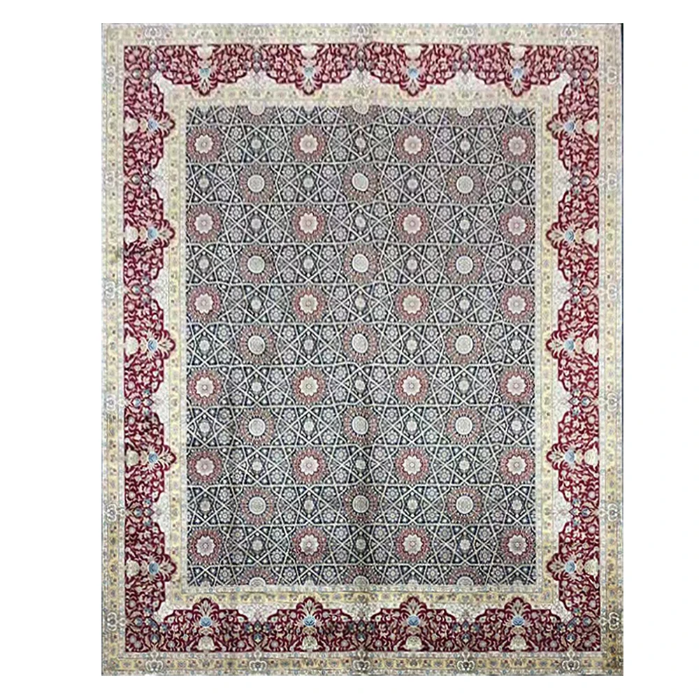 8 'x 10' геометрический шелковый ковер ручной работы с узлом Декор для