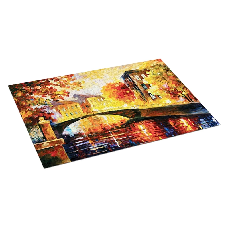 

1000 Piece Landscape Bridge Jigsaw Puzzles for Adults Kids, Every Piece Is Unique, Pieces Fit Together Perfectly