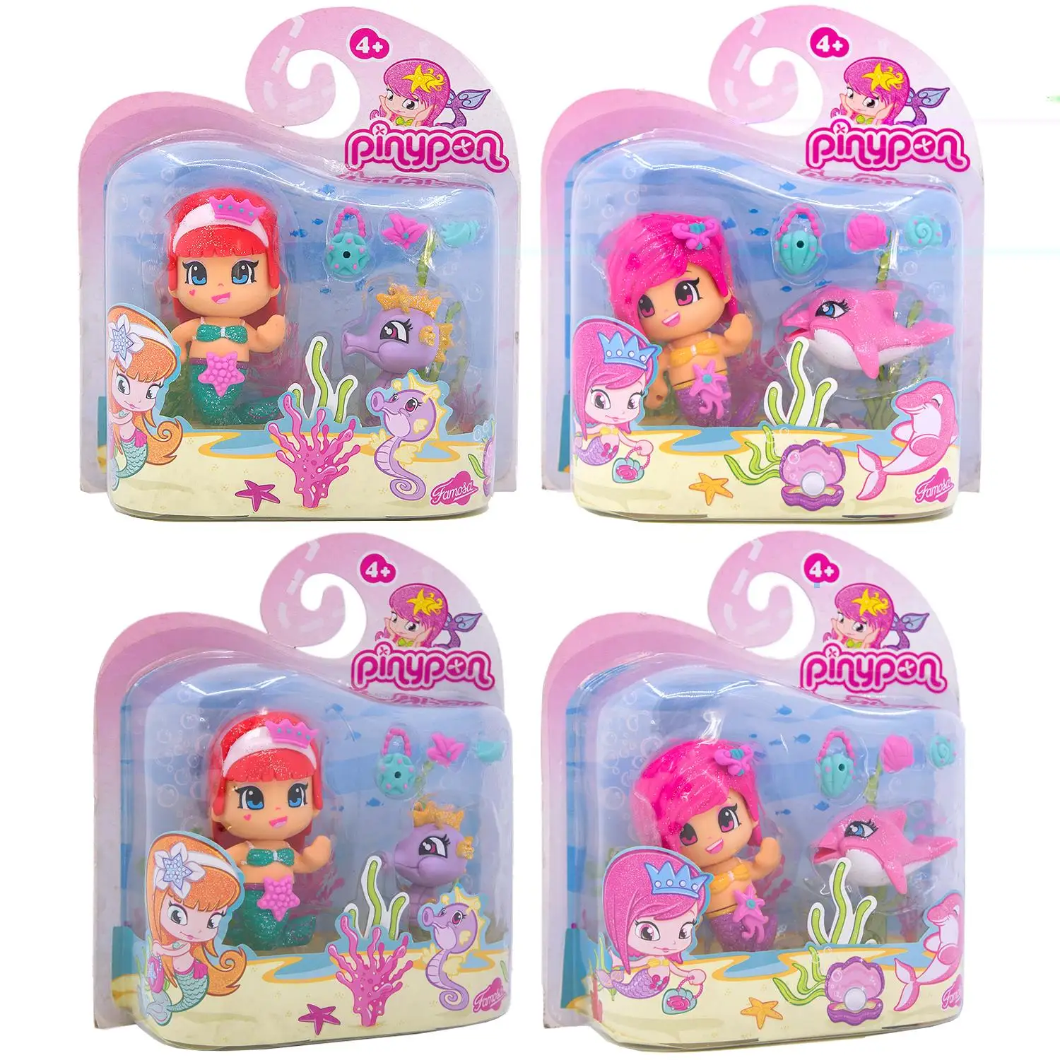 Hasbro PINYPON Mini Кукла Принцесса-русалка морское животное дельфин морской конь