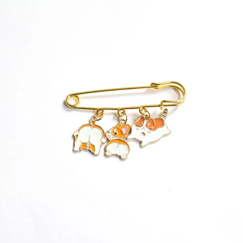 

Cartoon Cute Cat Panda Corgi Dog Brooches Women Collar Lapel Pin Men Jackets Backpack Badges Enamel Metal Pins Jewelry Gifts