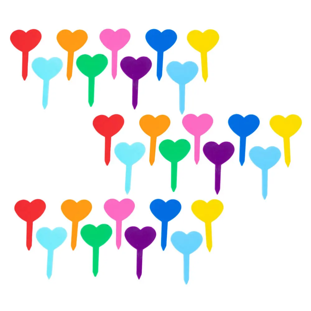 

200 шт., ярлыки для растений в форме сердца