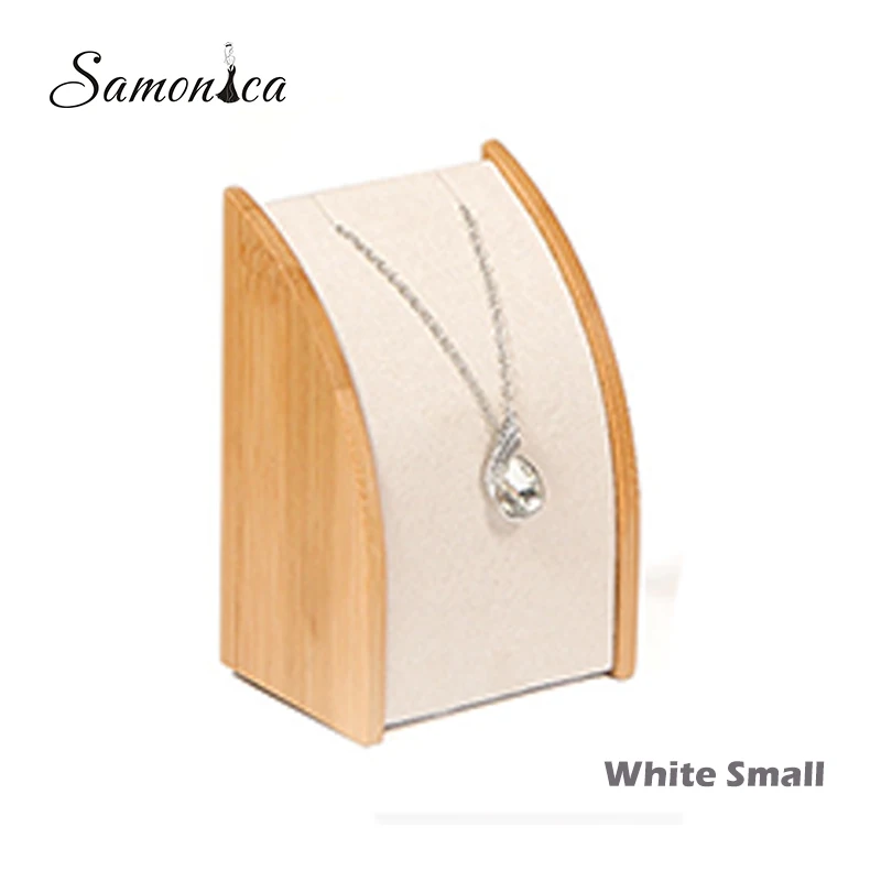 Бамбуковая Вельветовая стойка для демонстрации ювелирных изделий стеллаж