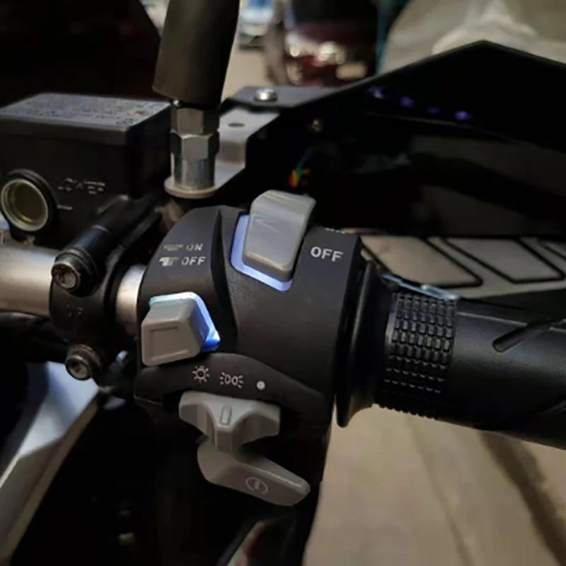 Переключатель с подсветкой для мотоцикла лампа фары кнопка управления на руль