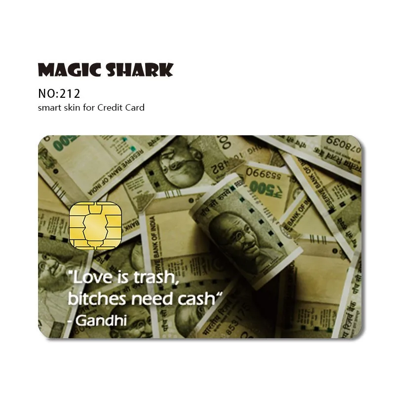 50 + стилей наклеек Magic Shark для покера с изображением сломанных денег черепа