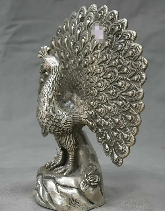9 2 &quotстарая китайская серебряная статуя фэн шуй павлин пава птицы птица
