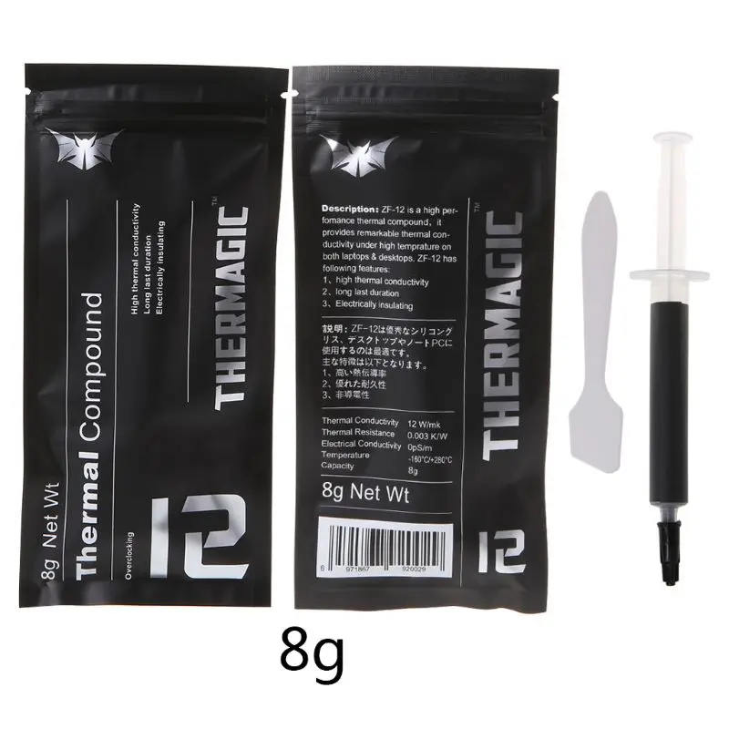 ZF-12 12W/mk High Performance Thermal Conductive Grease Paste for Intel processor CPU GPU Cooler Cooling Fan Dropship
