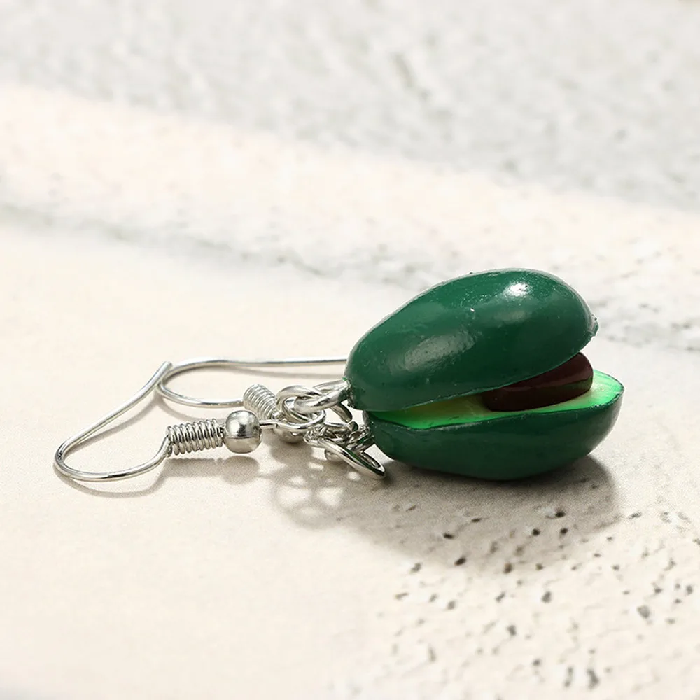 Женские миниатюрные Серьги из авокадо подарочные с зеленым Bff 2019|Серьги-подвески|