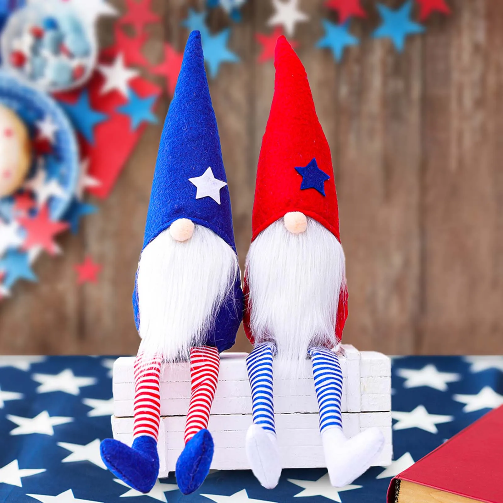 

Stuffed Plush Toys Patriotic Gnome Doll Dwarf Plush Doll Decorations Holiday Gifts Household Kids Birthday Gifts