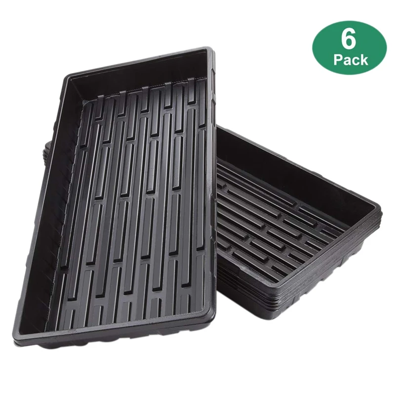

6 Packs Plastic Gg Trays Seed Tray Seedling Starter for Greenhouse Hydroponics Seedlings Plant Germination
