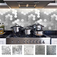 4 pcs self adhesive wall stickers for kitchen backsplash bathroom living room modern decoration peel and stick tile 12 inch