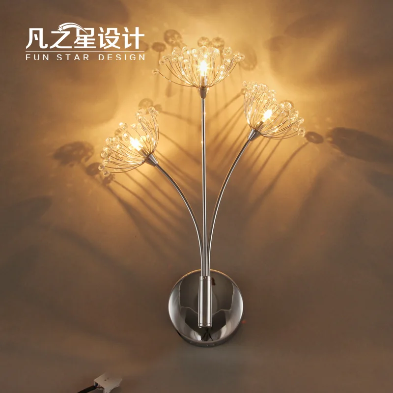 Новое поступление Светодиодный настенный хрустальный светильник для помещений