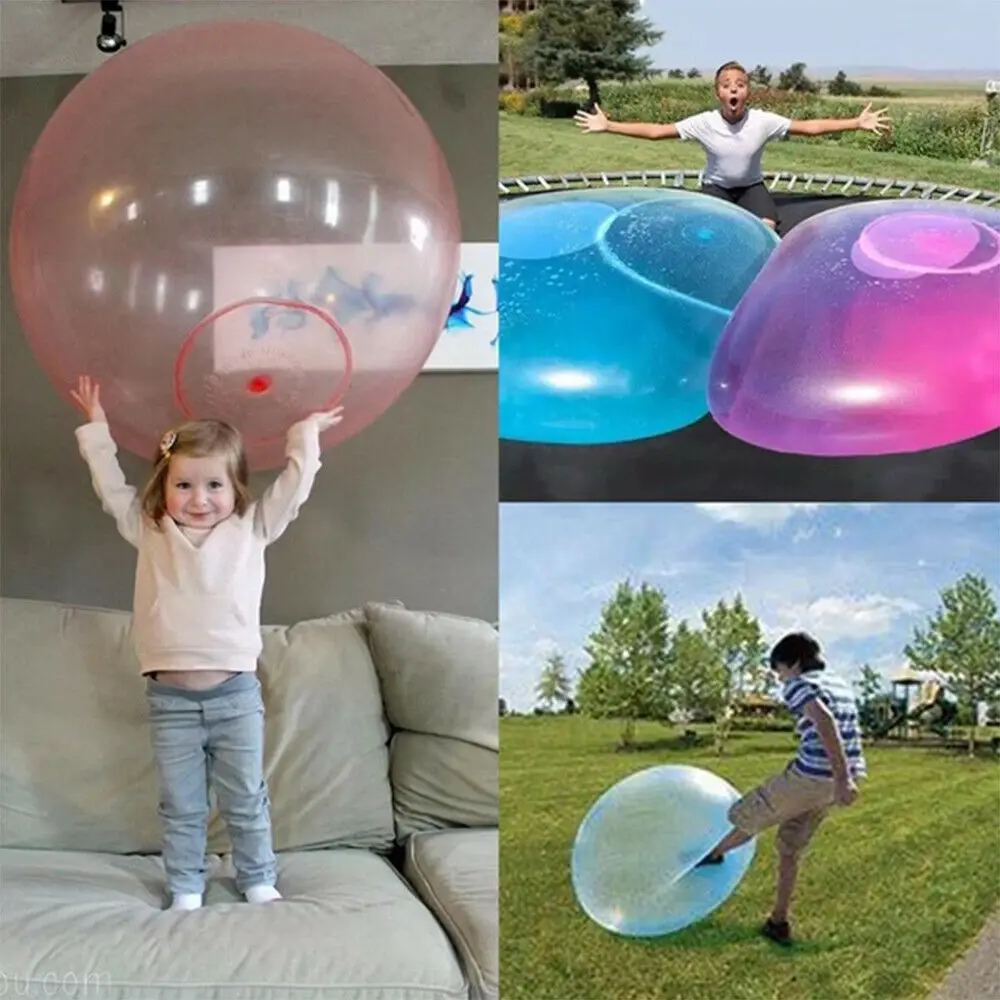 120cm Big Rubber Bubble Ball Inflatable Water Ballon Toys TPR Transparent Tear-Resistant Children Outdoor Play Games | Спорт и