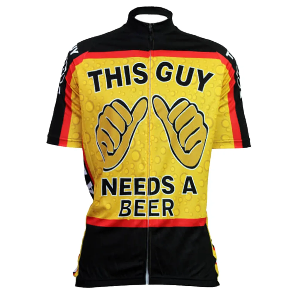 Веломайка для этого парня нужна велосипедная одежда пива Джерси горного