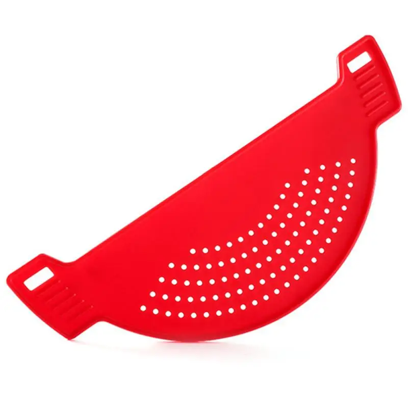 

Creative Plastic Drain Basket Wash Rice Filter Leakproof Baffle Kitchen Gadget Pot Side Drainer Kitchen Tools