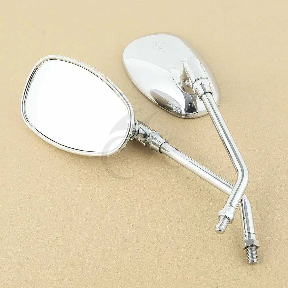 Motorcycle 10mm Clockwise Side Rear View Mirrors For Honda Yamaha Suzuki VL1500 1800 VS1400 M109R VZ800