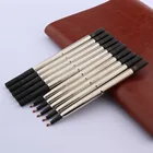 Металлические стержни для чернильных ручек, 10 шт. синий 0r 10 шт. черный Высококачественный 0,5 мм Канцтовары офисные и школьные принадлежности