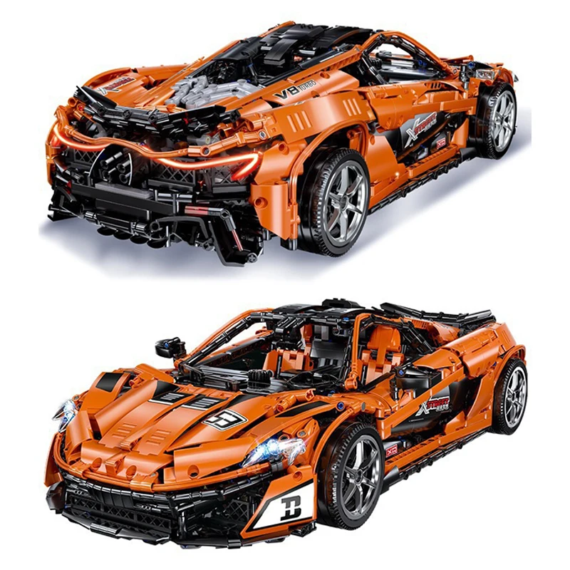 

Super Car High tech Series Orange P1 Racing APP Remote Control Vehicle Model 3427PCS Building Blocks Brick Toys Kids Gift Set
